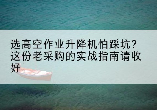 龙山高空作业升降机厂家推荐-选高空作业升降机怕踩坑？这份老采购的实战指南请收好